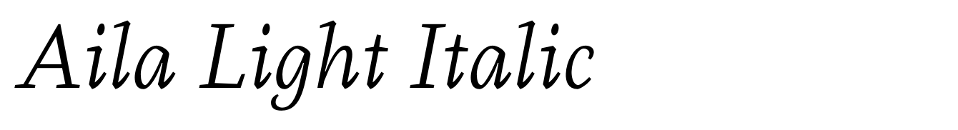 Aila Light Italic